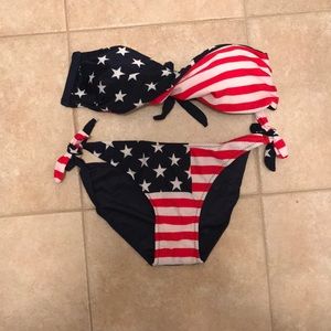 American Flag Worn 1 time Women’s Bikini